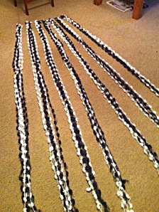plaited scarf strands